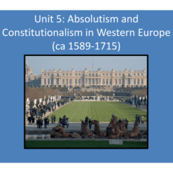 Conflict and absolutism in europe