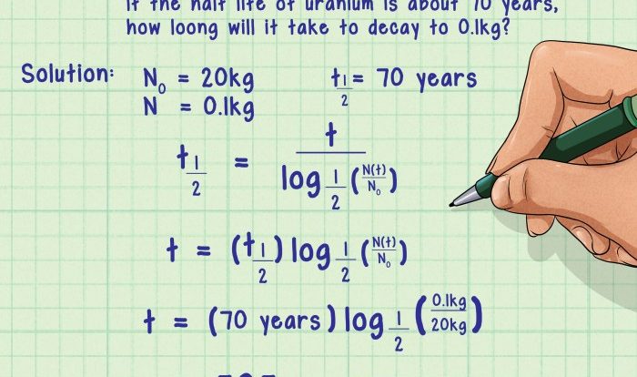 Half life problems worksheet and answers