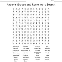 Ancient greece word search answer key