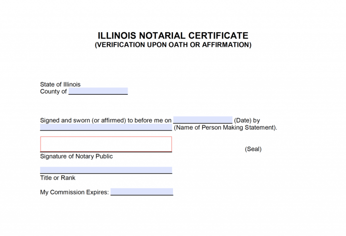 The components of a notarial certificate include