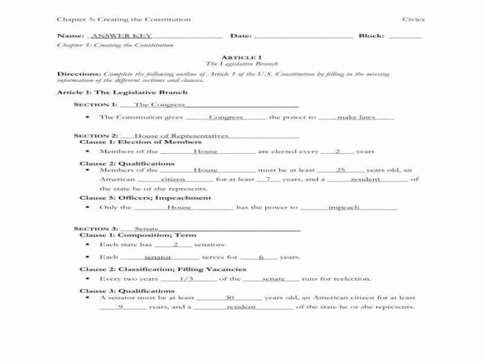 Anatomy of the constitution worksheet answers