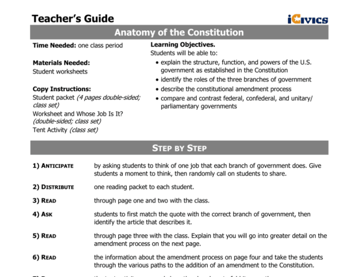 Anatomy of the constitution worksheet answers