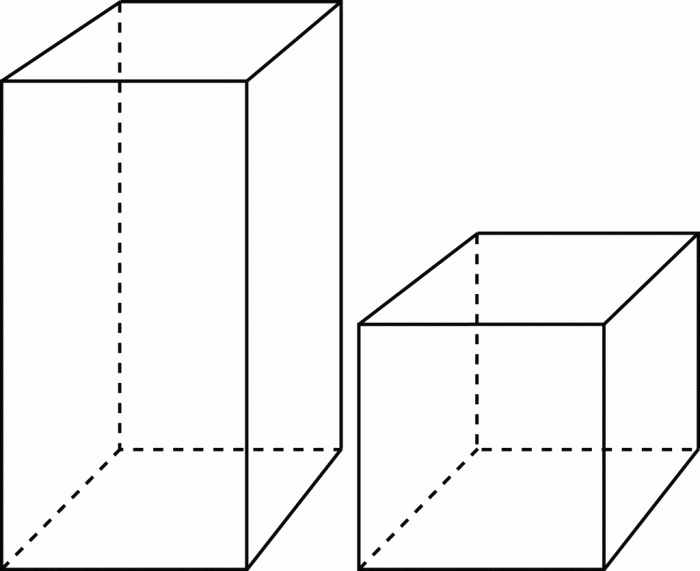 Name the geometric solid suggested by a file cabinet